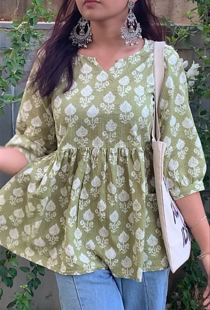 green short kurti