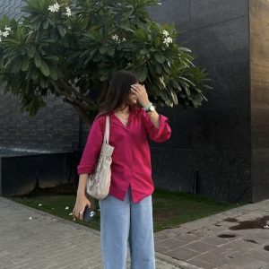 Women’s Hot Pink Relaxed Fit Shirt